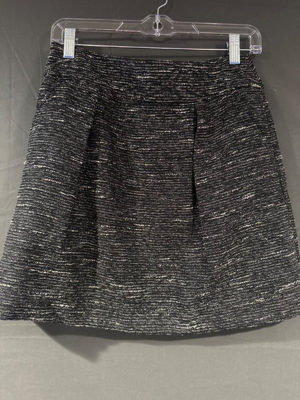 LOFT Womens 4 Black Silver Metallic Shimmer Mini Skirt Holiday Party Glam
